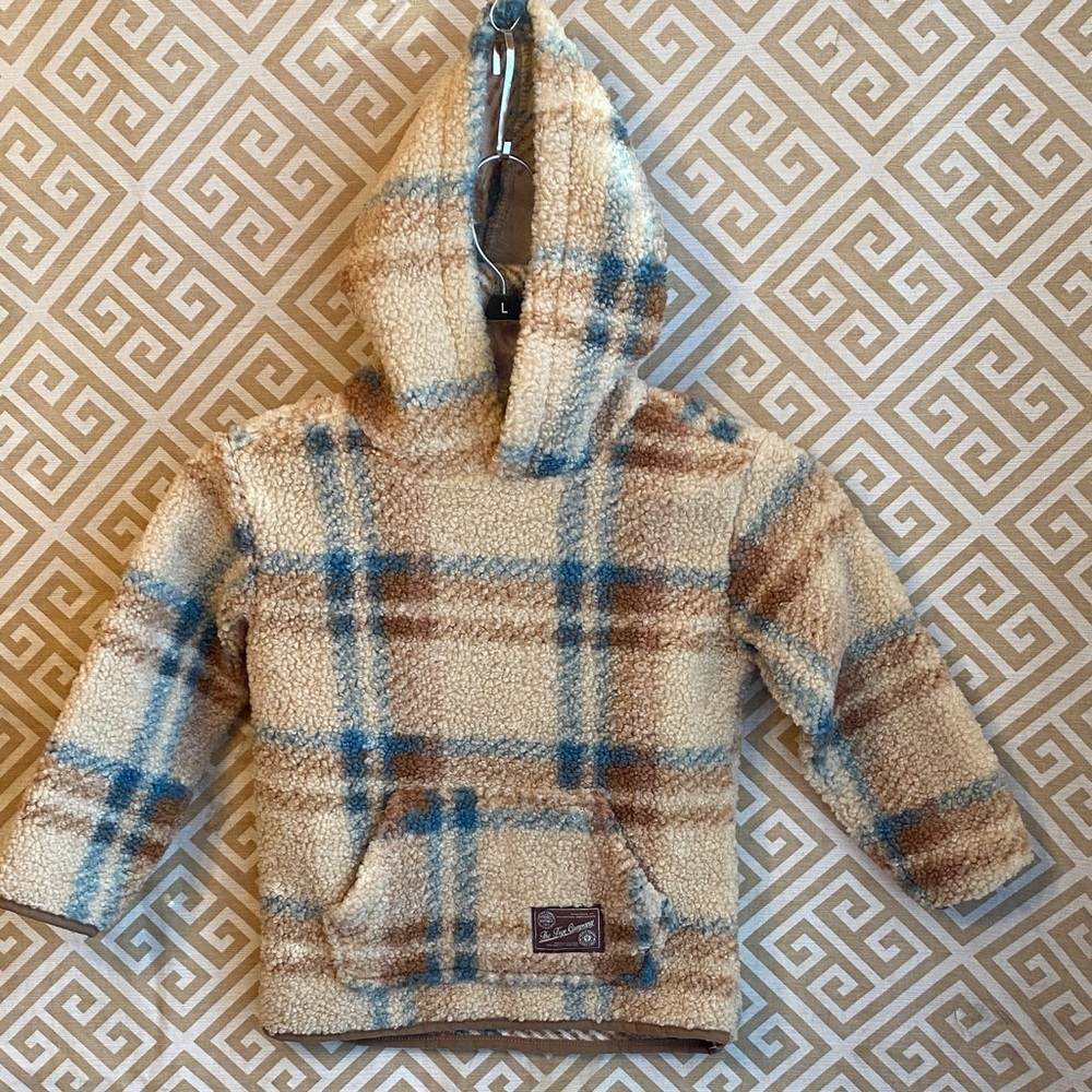 Frye Cream and Blue Sherpa Jacket